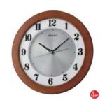 SEIKO Dark Wooden Wall Clock with Silent Sweep Seconds Hand